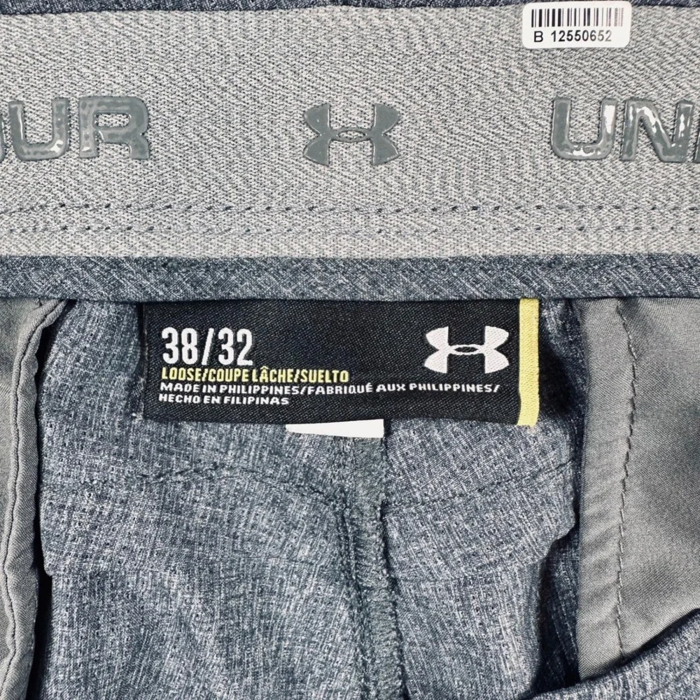 Under Armour Match Play Golf Woven Pants Men's 38x32 Grey Heather Stretch Casual